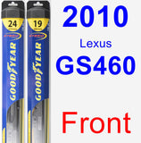 Front Wiper Blade Pack for 2010 Lexus GS460 - Hybrid