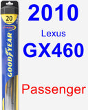 Passenger Wiper Blade for 2010 Lexus GX460 - Hybrid