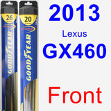 Front Wiper Blade Pack for 2013 Lexus GX460 - Hybrid