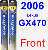 Front Wiper Blade Pack for 2006 Lexus GX470 - Hybrid