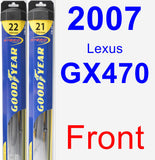 Front Wiper Blade Pack for 2007 Lexus GX470 - Hybrid