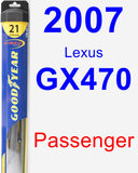 Passenger Wiper Blade for 2007 Lexus GX470 - Hybrid