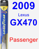 Passenger Wiper Blade for 2009 Lexus GX470 - Hybrid