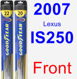 Front Wiper Blade Pack for 2007 Lexus IS250 - Hybrid