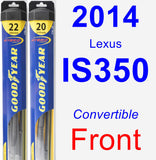 Front Wiper Blade Pack for 2014 Lexus IS350 - Hybrid