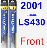 Front Wiper Blade Pack for 2001 Lexus LS430 - Hybrid