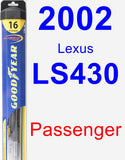 Passenger Wiper Blade for 2002 Lexus LS430 - Hybrid