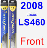 Front Wiper Blade Pack for 2008 Lexus LS460 - Hybrid