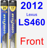 Front Wiper Blade Pack for 2012 Lexus LS460 - Hybrid