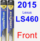 Front Wiper Blade Pack for 2015 Lexus LS460 - Hybrid