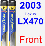 Front Wiper Blade Pack for 2003 Lexus LX470 - Hybrid