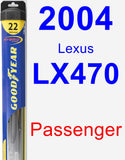 Passenger Wiper Blade for 2004 Lexus LX470 - Hybrid