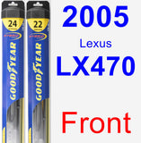 Front Wiper Blade Pack for 2005 Lexus LX470 - Hybrid