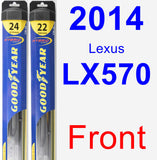 Front Wiper Blade Pack for 2014 Lexus LX570 - Hybrid