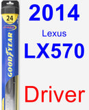 Driver Wiper Blade for 2014 Lexus LX570 - Hybrid