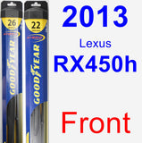 Front Wiper Blade Pack for 2013 Lexus RX450h - Hybrid