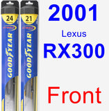 Front Wiper Blade Pack for 2001 Lexus RX300 - Hybrid