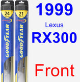 Front Wiper Blade Pack for 1999 Lexus RX300 - Hybrid