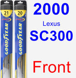 Front Wiper Blade Pack for 2000 Lexus SC300 - Hybrid