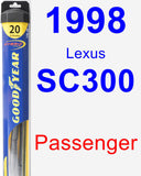 Passenger Wiper Blade for 1998 Lexus SC300 - Hybrid