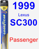 Passenger Wiper Blade for 1999 Lexus SC300 - Hybrid