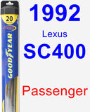 Passenger Wiper Blade for 1992 Lexus SC400 - Hybrid