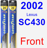 Front Wiper Blade Pack for 2002 Lexus SC430 - Hybrid