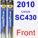 Front Wiper Blade Pack for 2010 Lexus SC430 - Hybrid