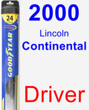 Driver Wiper Blade for 2000 Lincoln Continental - Hybrid