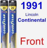 Front Wiper Blade Pack for 1991 Lincoln Continental - Hybrid