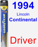 Driver Wiper Blade for 1994 Lincoln Continental - Hybrid