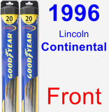 Front Wiper Blade Pack for 1996 Lincoln Continental - Hybrid