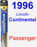 Passenger Wiper Blade for 1996 Lincoln Continental - Hybrid