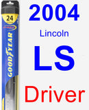 Driver Wiper Blade for 2004 Lincoln LS - Hybrid