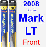 Front Wiper Blade Pack for 2008 Lincoln Mark LT - Hybrid