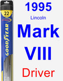 Driver Wiper Blade for 1995 Lincoln Mark VIII - Hybrid