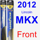 Front Wiper Blade Pack for 2012 Lincoln MKX - Hybrid