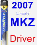 Driver Wiper Blade for 2007 Lincoln MKZ - Hybrid