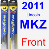 Front Wiper Blade Pack for 2011 Lincoln MKZ - Hybrid