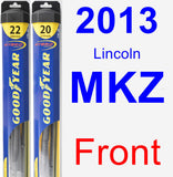 Front Wiper Blade Pack for 2013 Lincoln MKZ - Hybrid