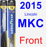 Front Wiper Blade Pack for 2015 Lincoln MKC - Hybrid