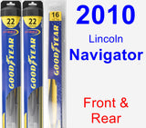 Front & Rear Wiper Blade Pack for 2010 Lincoln Navigator - Hybrid