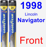 Front Wiper Blade Pack for 1998 Lincoln Navigator - Hybrid