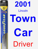 Driver Wiper Blade for 2001 Lincoln Town Car - Hybrid