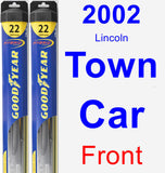 Front Wiper Blade Pack for 2002 Lincoln Town Car - Hybrid