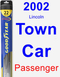 Passenger Wiper Blade for 2002 Lincoln Town Car - Hybrid