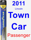 Passenger Wiper Blade for 2011 Lincoln Town Car - Hybrid