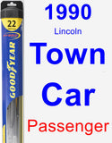 Passenger Wiper Blade for 1990 Lincoln Town Car - Hybrid