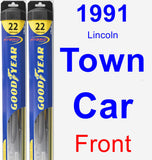 Front Wiper Blade Pack for 1991 Lincoln Town Car - Hybrid