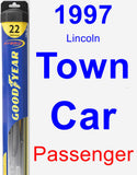 Passenger Wiper Blade for 1997 Lincoln Town Car - Hybrid